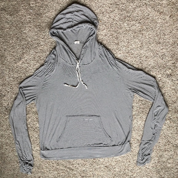 Brandy Melville Sweaters - Slouchy Brandy Melville Striped Hoodie
